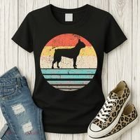 Boston Terrier Retro Sun Women's T-Shirt thumb 3