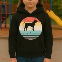 Boston Terrier Retro Sun Kids Hoodie thumb 3