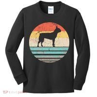 Boston Terrier Retro Sun Kids Long Sleeve Shirt thumb 0