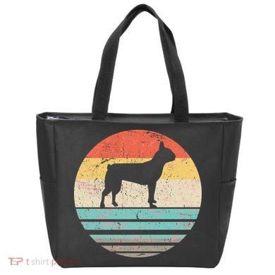 Boston Terrier Retro Sun Tote Bag