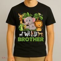 Brother of the Wild Zoo Birthday Safari Jungle Animal Funny T-Shirt thumb 3