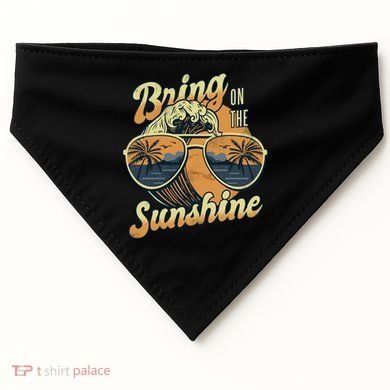 Bring On The Sunshine Beach USA-Made Doggie Bandana