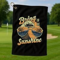 Bring On The Sunshine Beach Golf Towel thumb 1