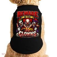 Beware Of The Clowns Doggie Tank thumb 0