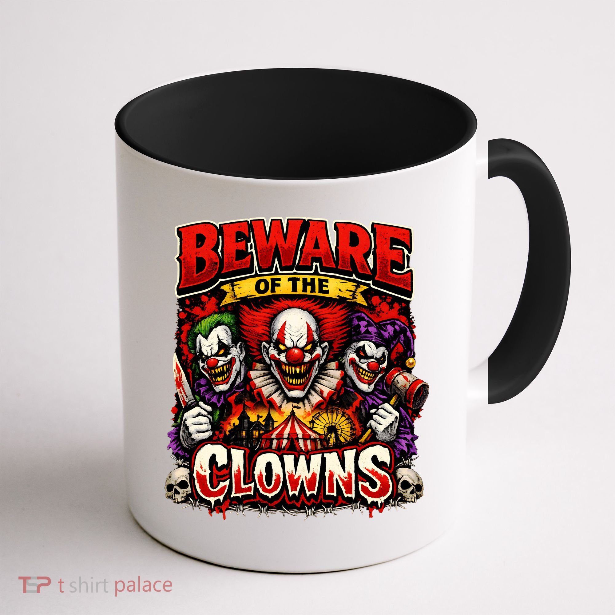 Beware Of The Clowns Coffee Mug