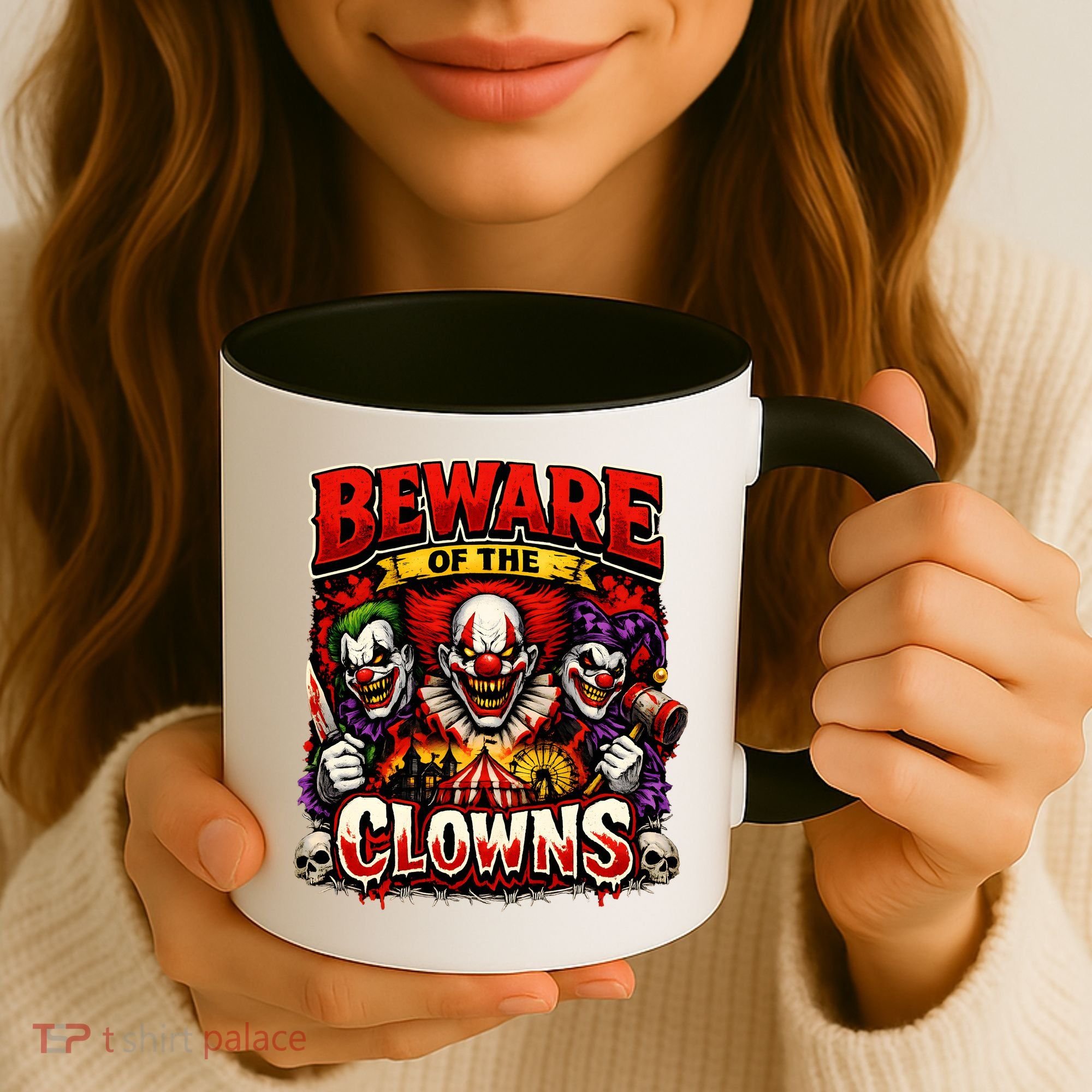 Beware Of The Clowns Coffee Mug