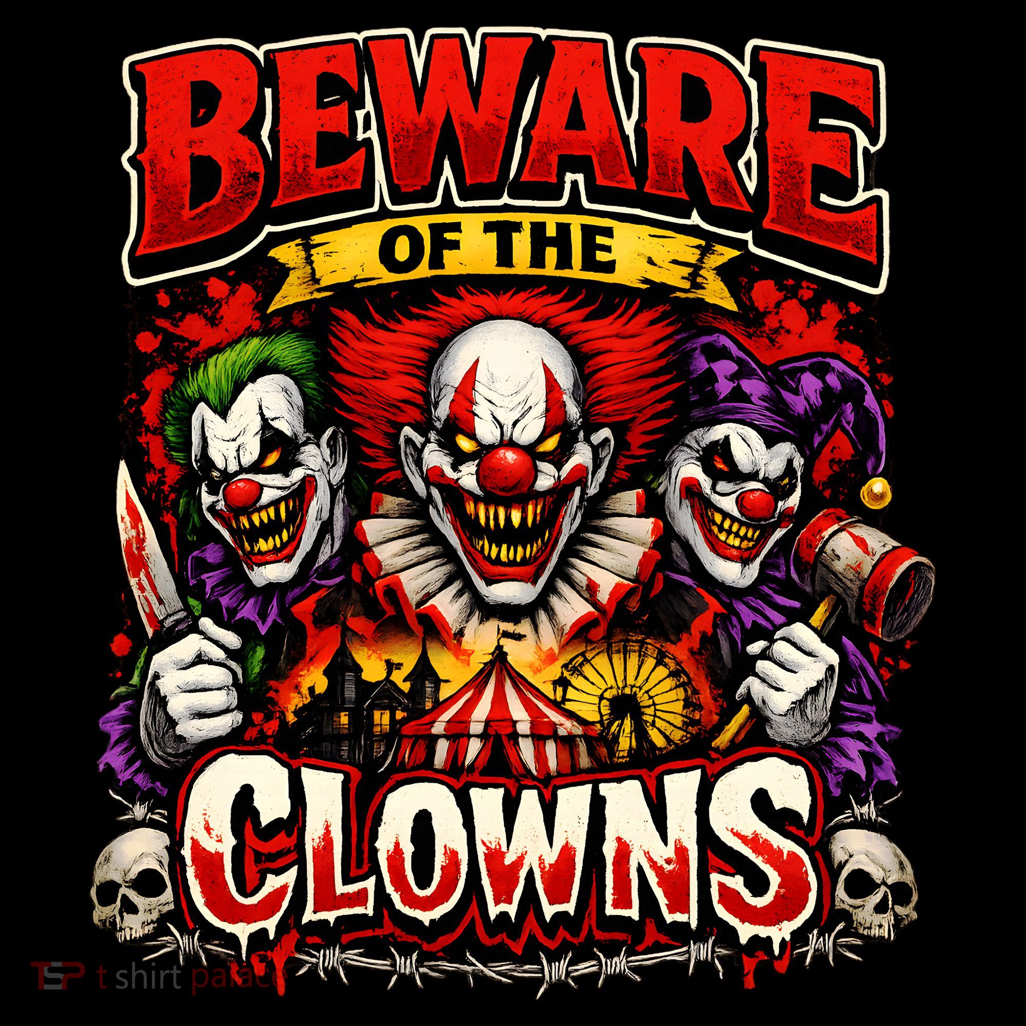 Beware Of The Clowns Mesh Reversible Basketball Jersey Tank
