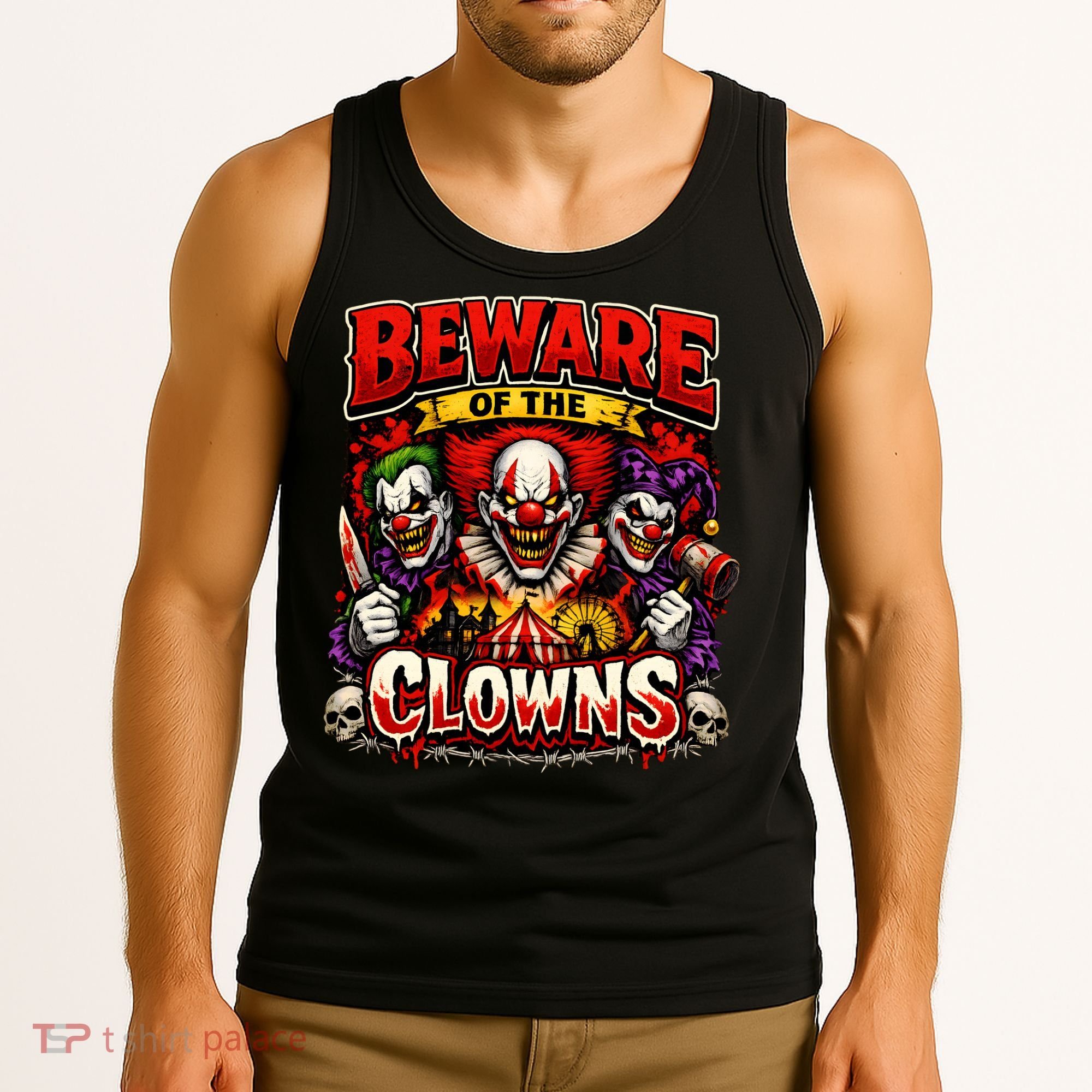 Beware Of The Clowns Tank Top
