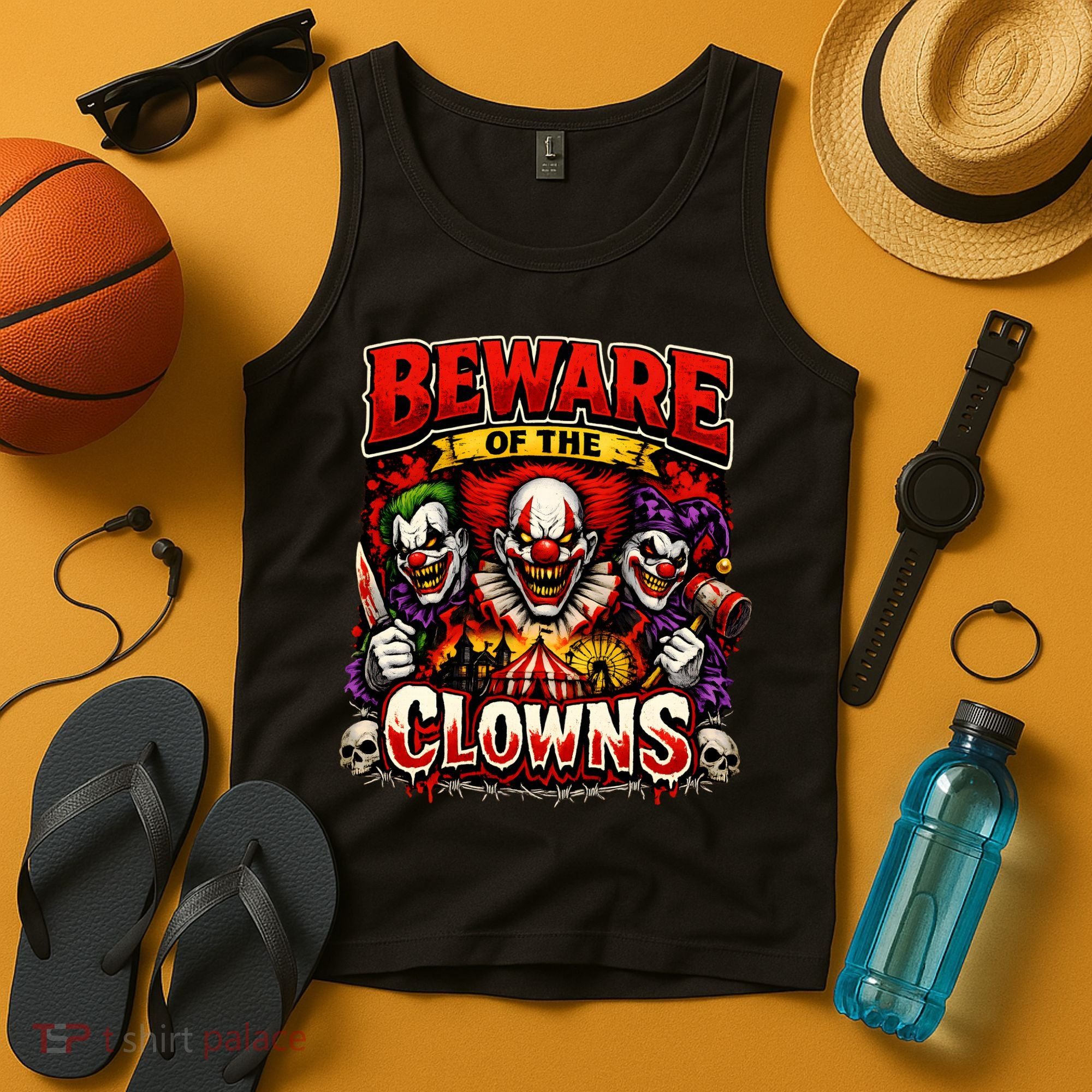 Beware Of The Clowns Tank Top