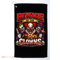 Beware Of The Clowns Golf Towel thumb 0