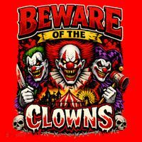 Beware Of The Clowns Santa Hat thumb 1
