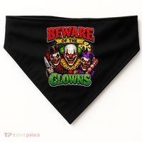 Beware Of The Creepy Clowns Attacks USA-Made Doggie Bandana thumb 0