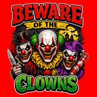 Beware Of The Creepy Clowns Attacks Santa Hat thumb 1