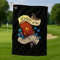 Beware Of The Smiling Dungeon Master Golf Towel thumb 1