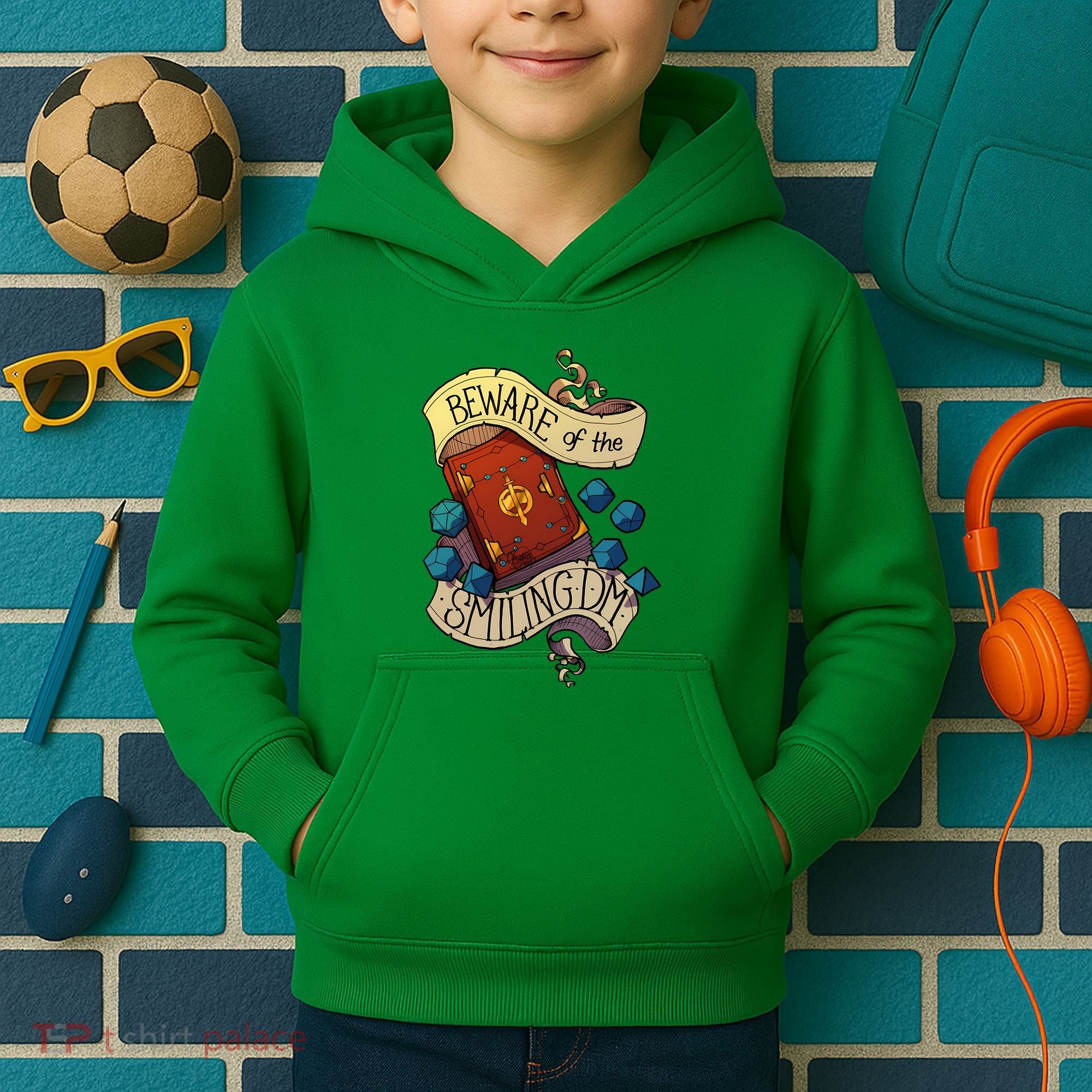 Beware Of The Smiling Dungeon Master Kids Hoodie