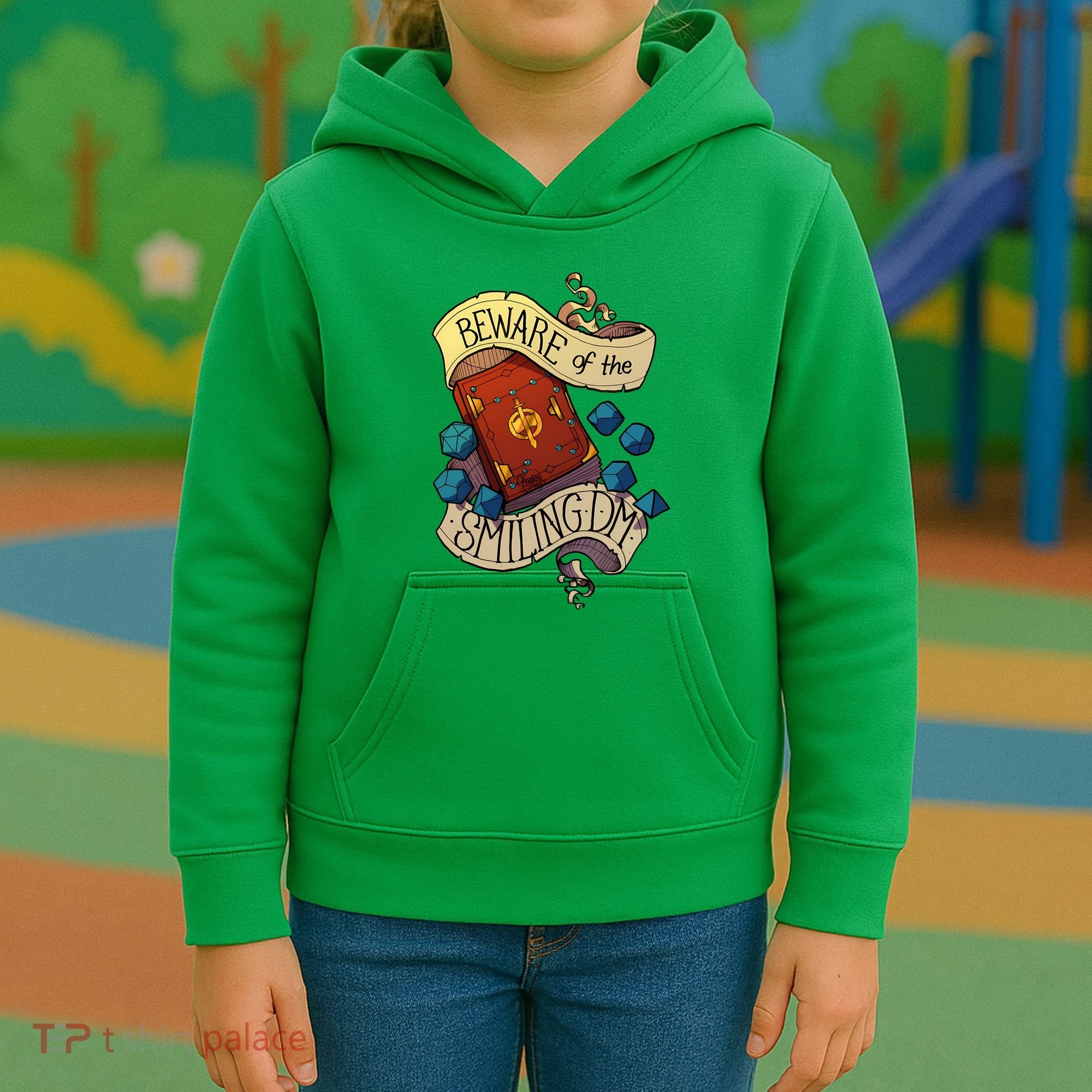 Beware Of The Smiling Dungeon Master Kids Hoodie