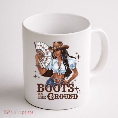 Boots On The Ground Linedance Coffee Mug back