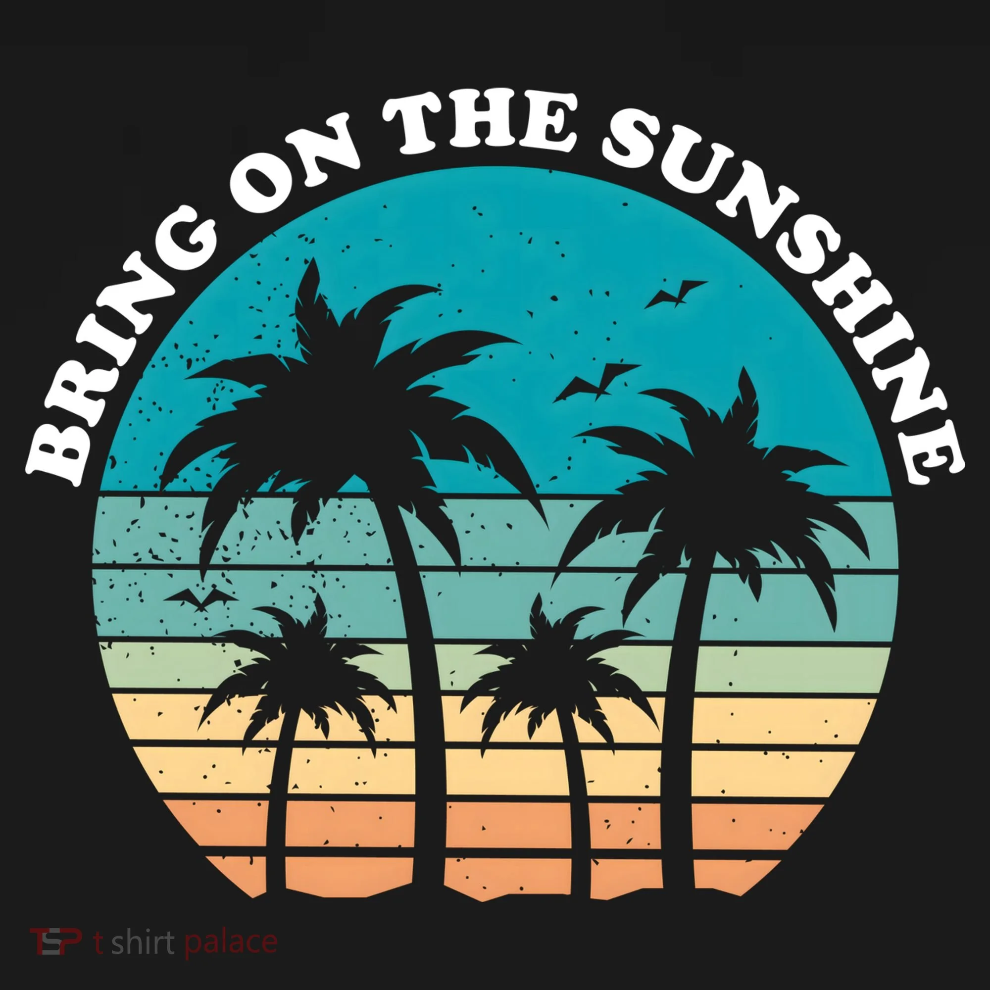 Bring On The Sunshine Retro Sunset Doggie Tank