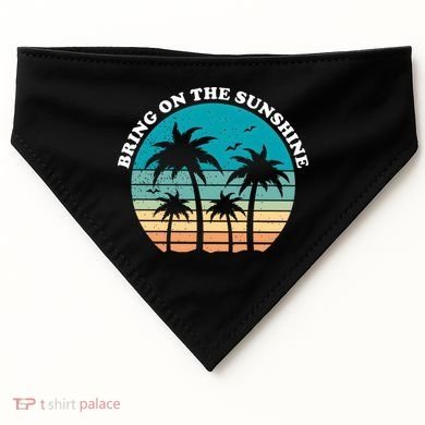 Bring On The Sunshine Retro Sunset USA-Made Doggie Bandana