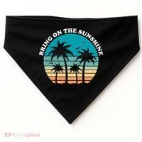 Bring On The Sunshine Retro Sunset USA-Made Doggie Bandana thumb 0