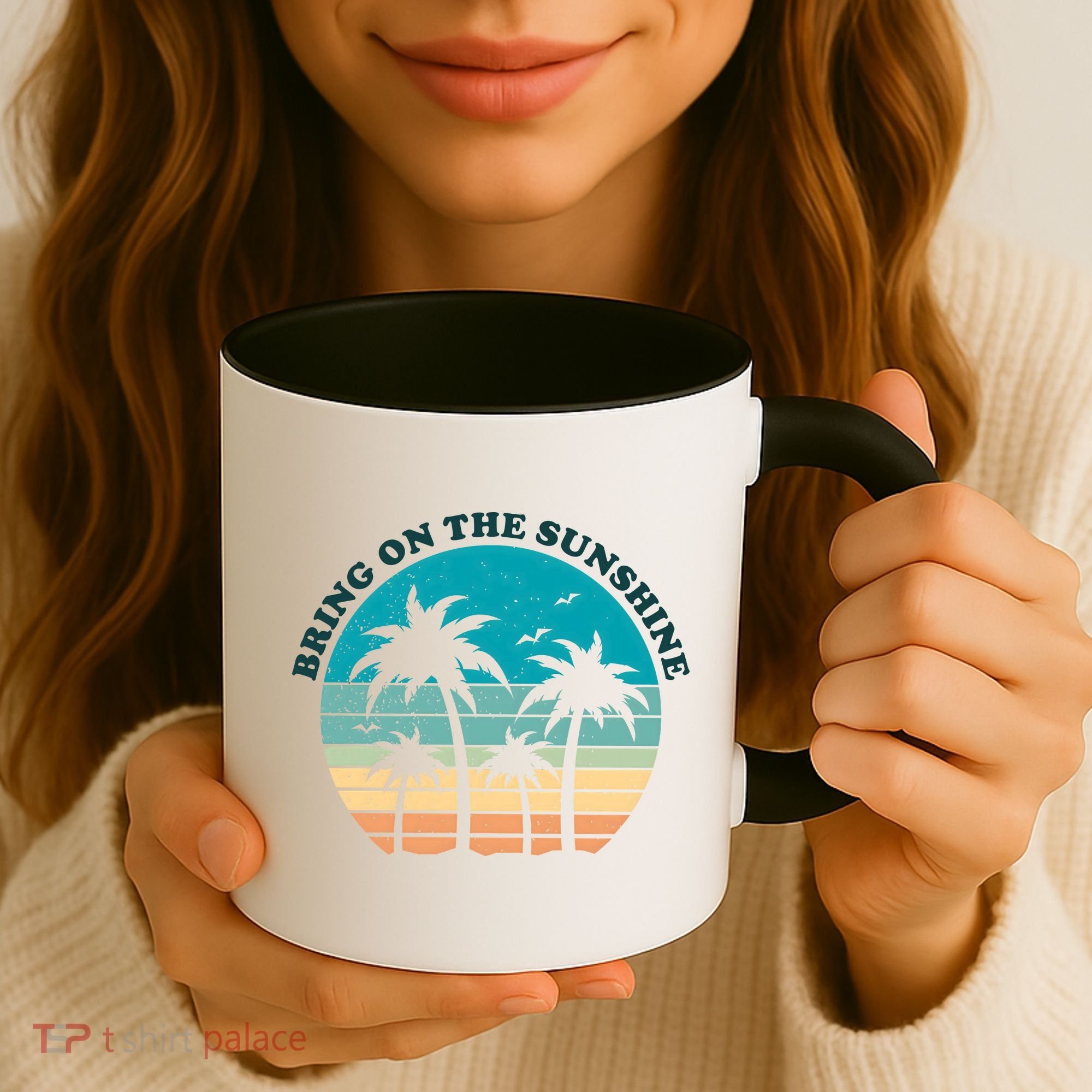 Bring On The Sunshine Retro Sunset Coffee Mug