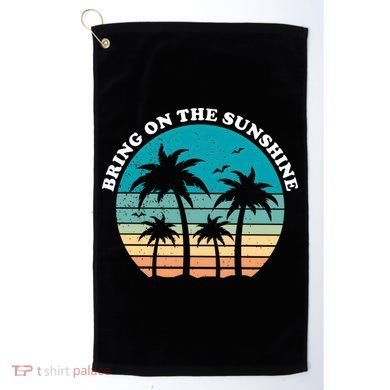 Bring On The Sunshine Retro Sunset Golf Towel