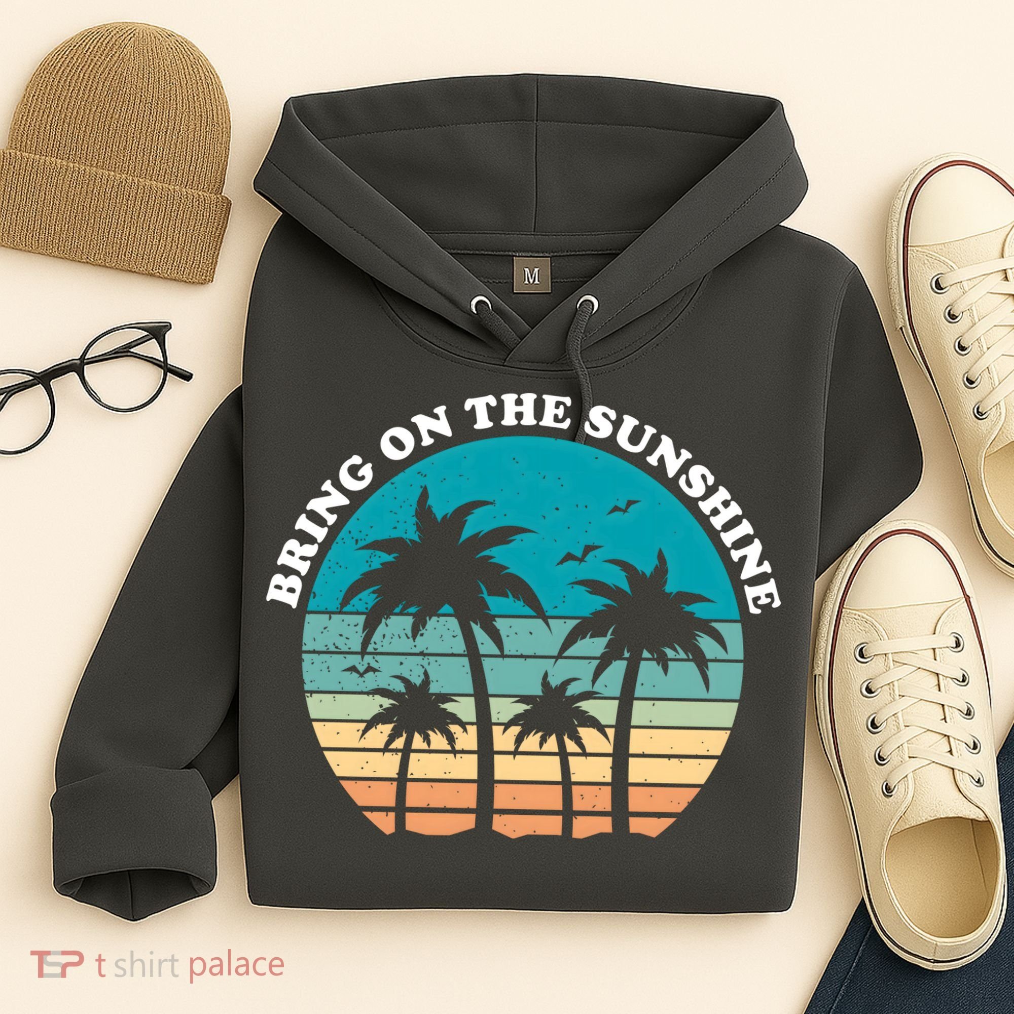 Bring On The Sunshine Retro Sunset Hoodie