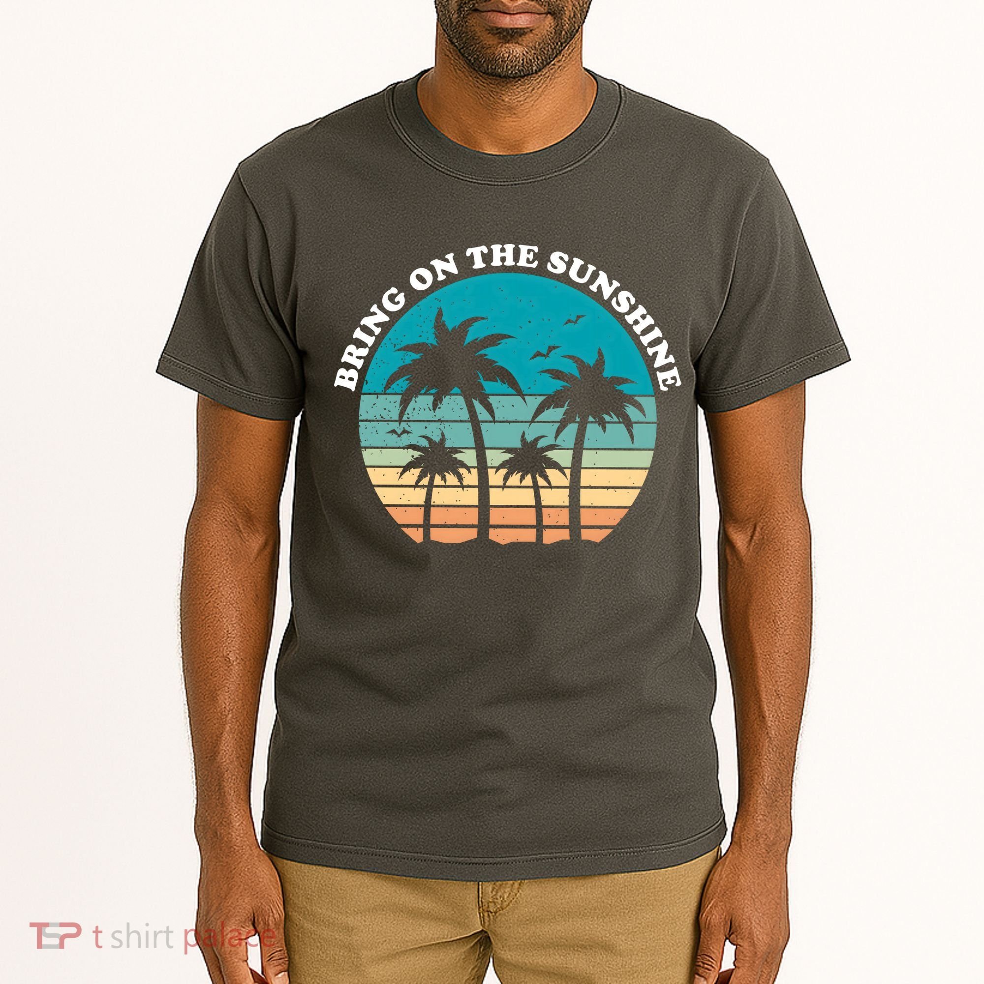 Bring On The Sunshine Retro Sunset Tall T-Shirt
