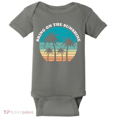 Bring On The Sunshine Retro Sunset Baby Bodysuit