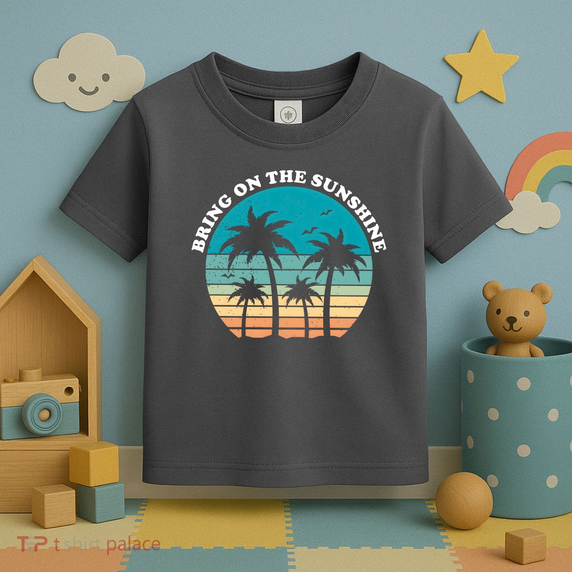 Bring On The Sunshine Retro Sunset Toddler T-Shirt