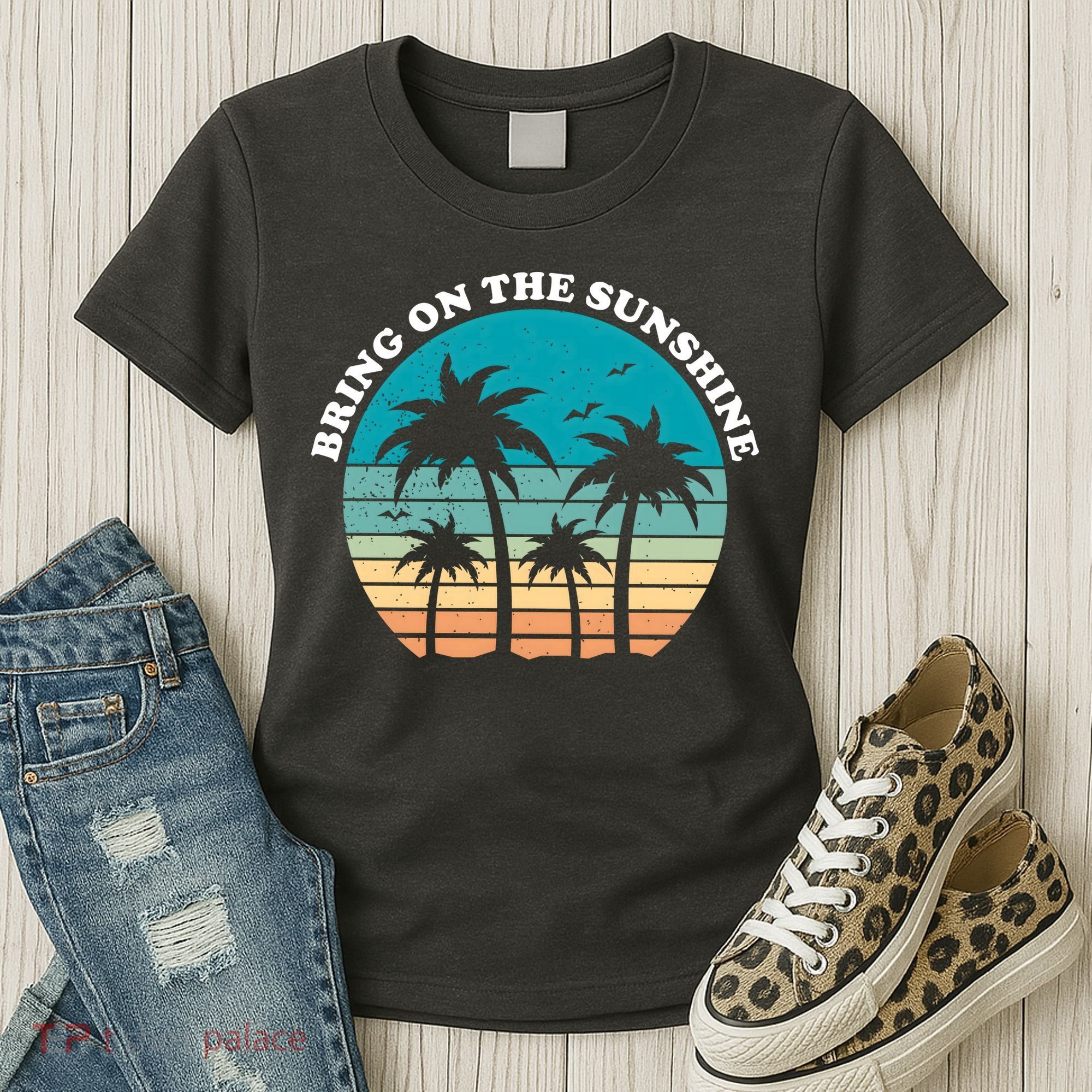 Bring On The Sunshine Retro Sunset Women's T-Shirt