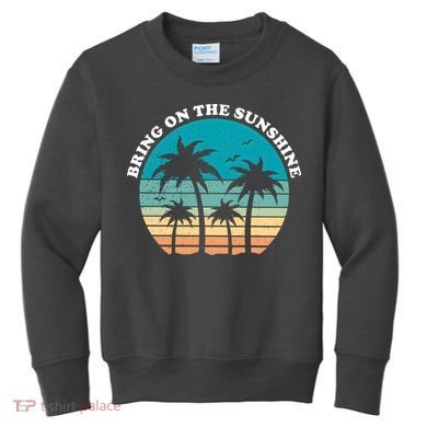 Bring On The Sunshine Retro Sunset Kids Sweatshirt