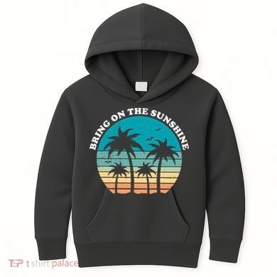 Bring On The Sunshine Retro Sunset Kids Hoodie