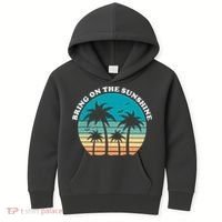 Bring On The Sunshine Retro Sunset Kids Hoodie thumb 0