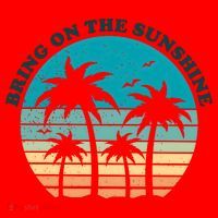 Bring On The Sunshine Retro Sunset Santa Hat thumb 1