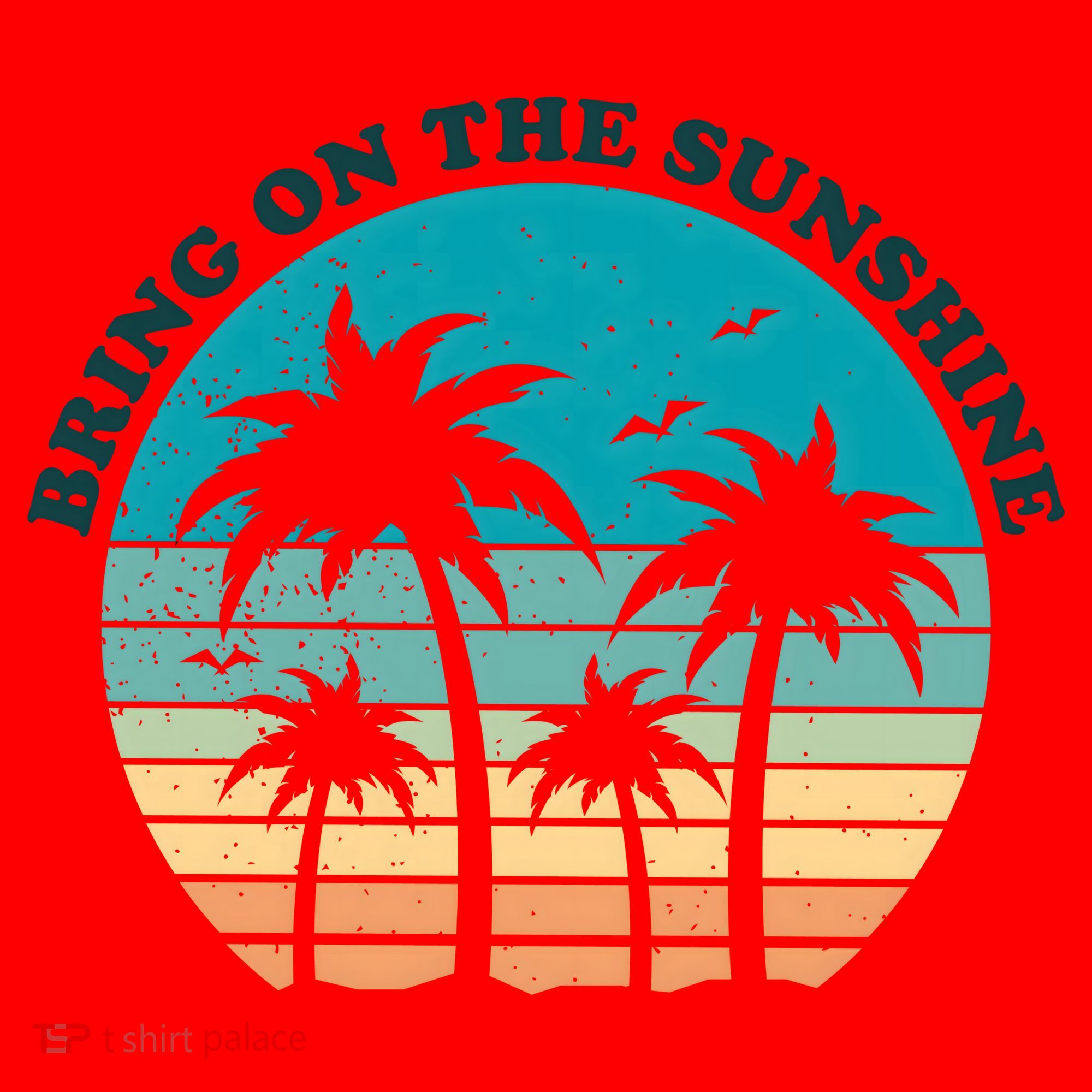 Bring On The Sunshine Retro Sunset Santa Hat