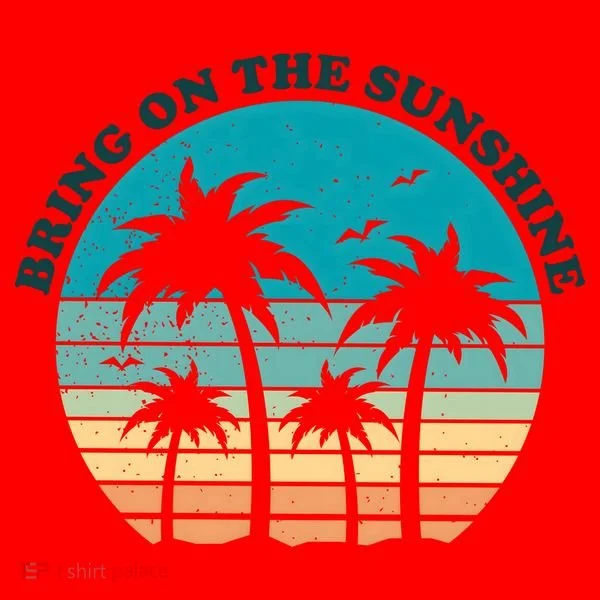 Bring On The Sunshine Retro Sunset Santa Hat
