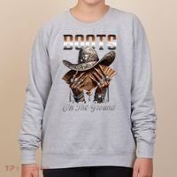 Boots On The Ground Boot Cowboy Western Cowgirl Linedance Women's Sweatshirt thumb 0