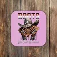 Boots On The Ground Boot Cowboy Western Cowgirl Linedance Coaster thumb 0