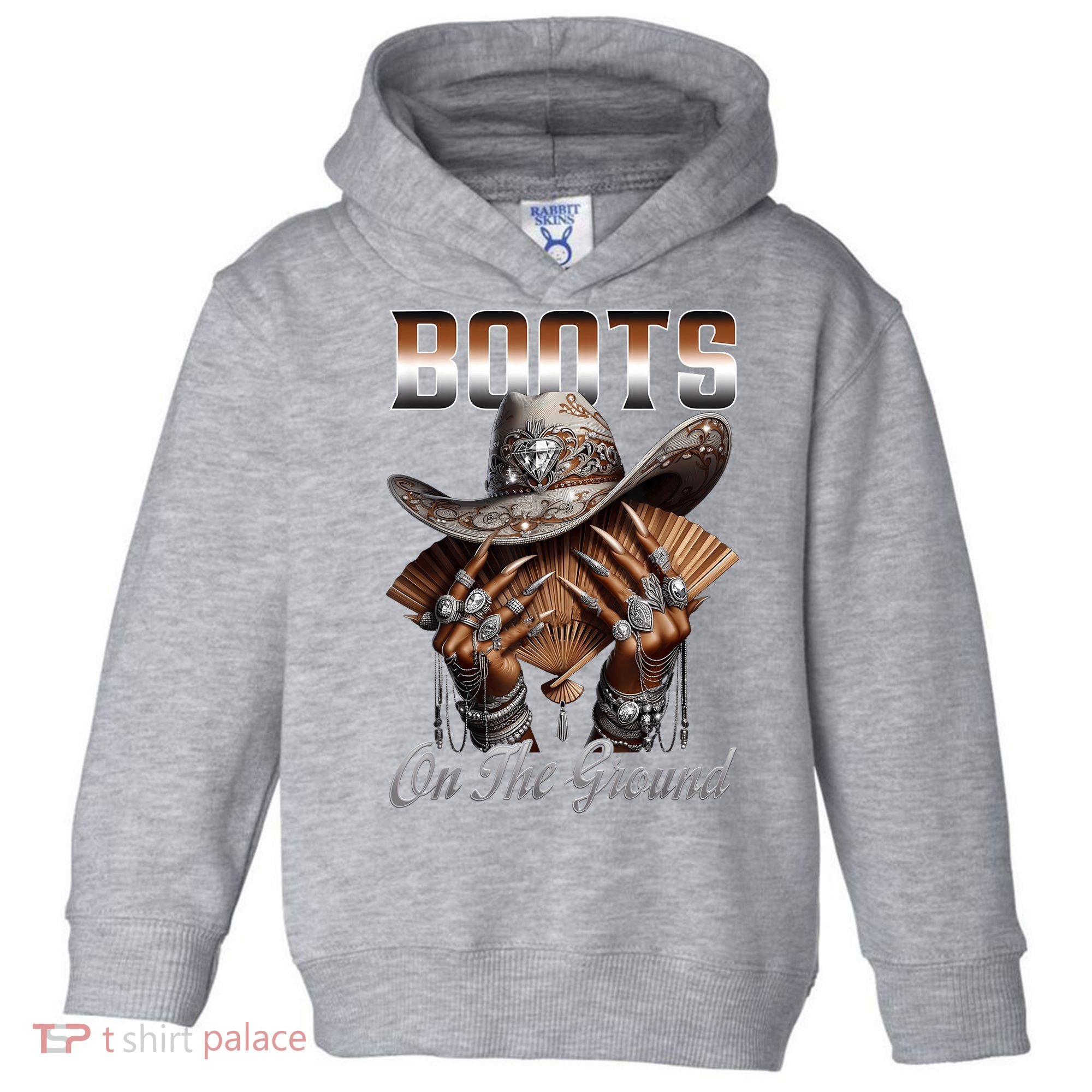 Boots On The Ground Boot Cowboy Western Cowgirl Linedance Toddler Hoodie
