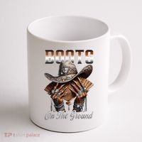Boots On The Ground Boot Cowboy Western Cowgirl Linedance Coffee Mug thumb 1