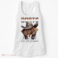 Boots On The Ground Boot Cowboy Western Cowgirl Linedance Women's Tank Top thumb 0