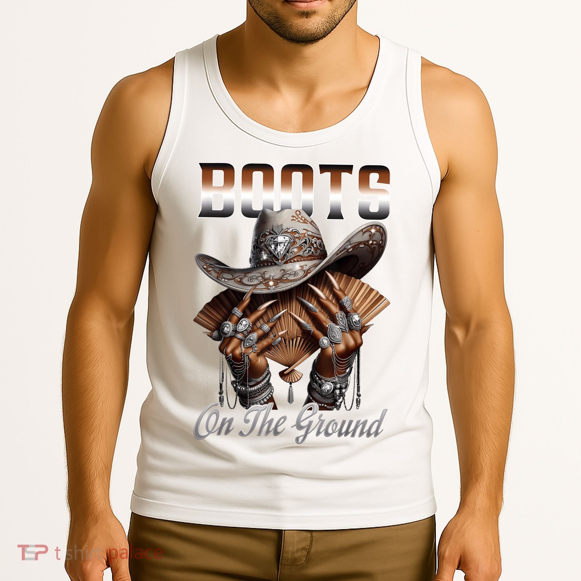 Boots On The Ground Boot Cowboy Western Cowgirl Linedance Tank Top