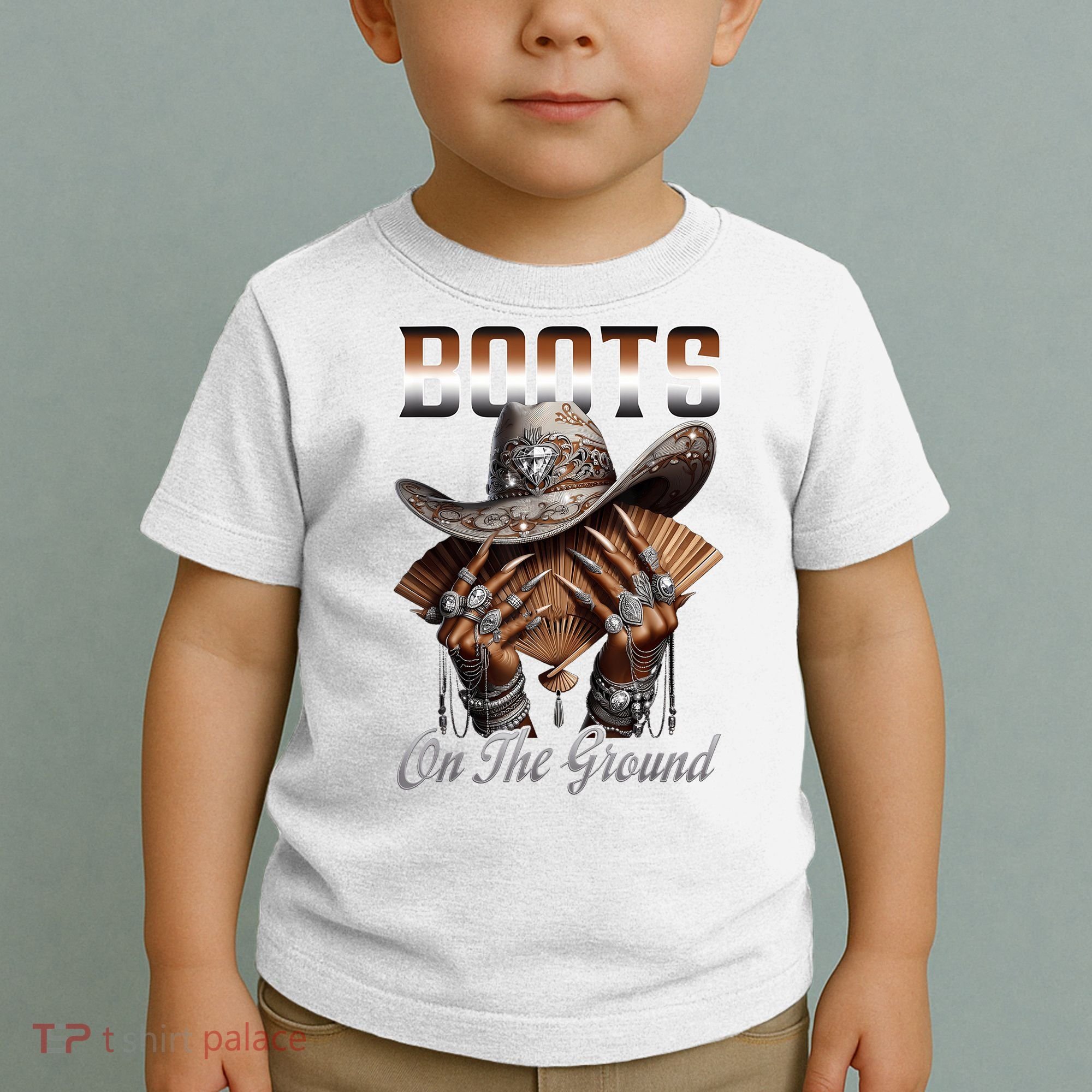 Boots On The Ground Boot Cowboy Western Cowgirl Linedance Toddler T-Shirt