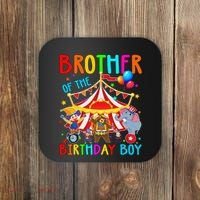 Brother Of The Birthday Carnival Circus Themed Bday Coaster thumb 0