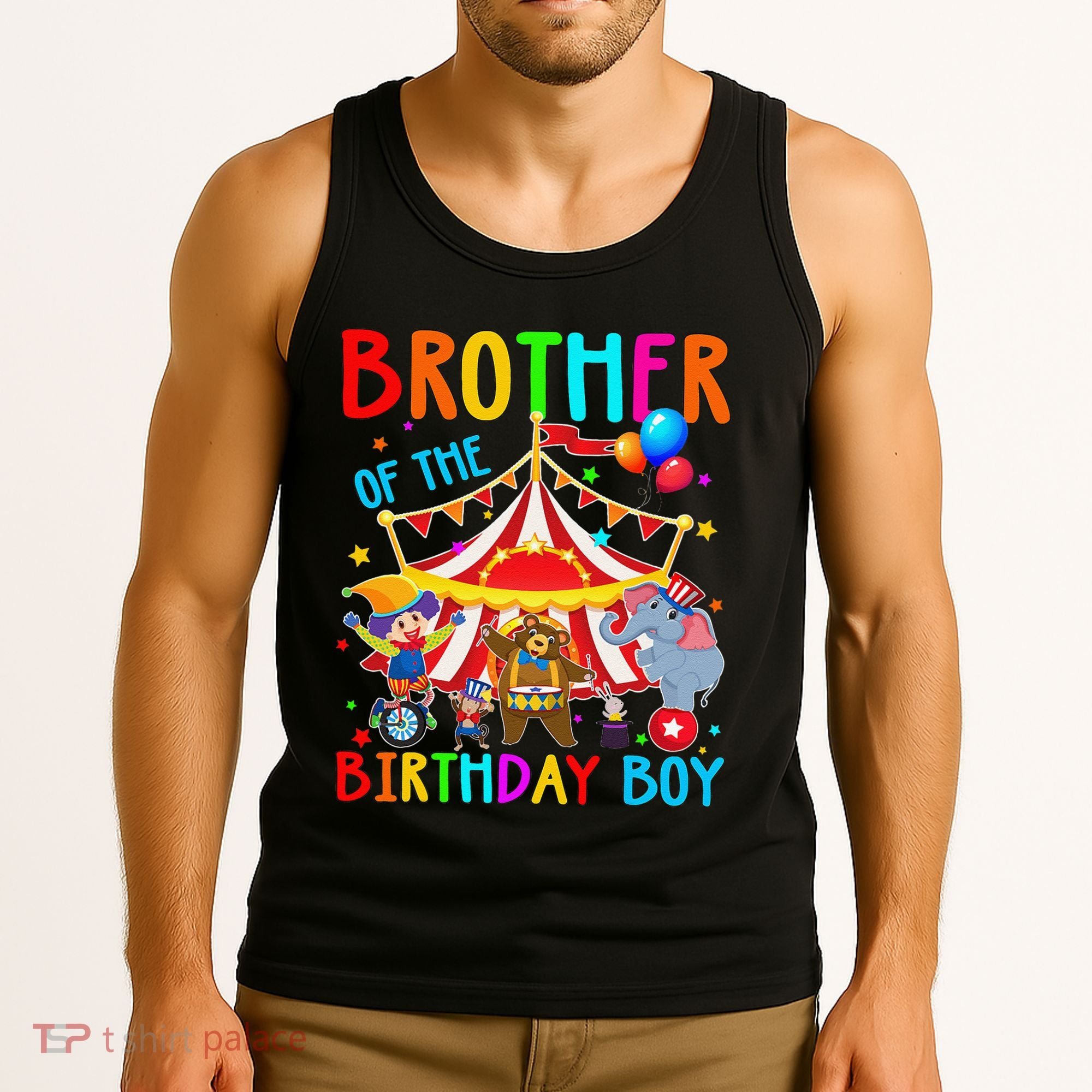 Brother Of The Birthday Carnival Circus Themed Bday Tank Top
