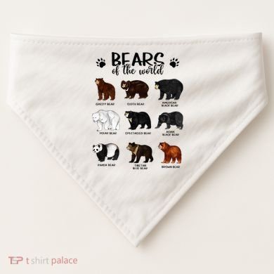 Bears Of The World Bears USA-Made Doggie Bandana