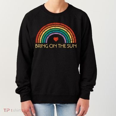 Bring On The Sun Cheerful Summer Sunshine Retro Rainbow Gift Women's Sweatshirt