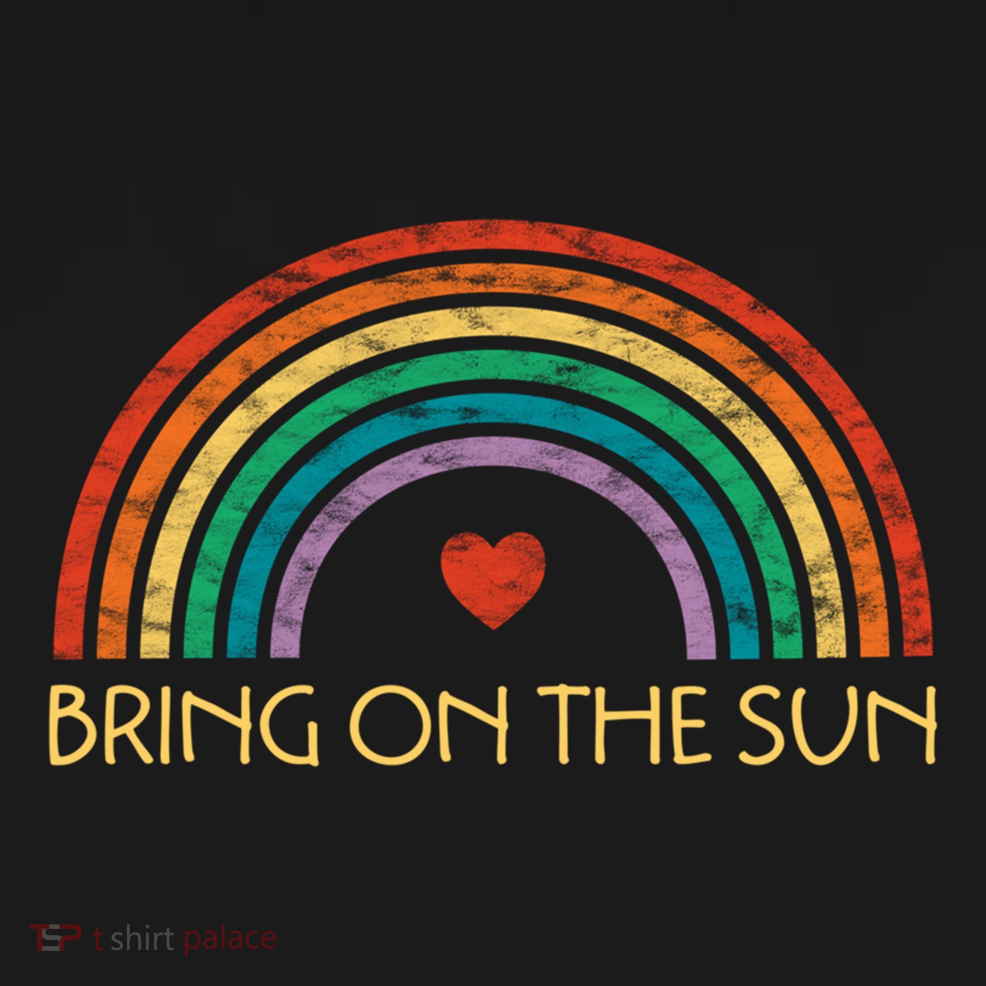 Bring On The Sun Cheerful Summer Sunshine Retro Rainbow Gift Sustainable Bucket Hat