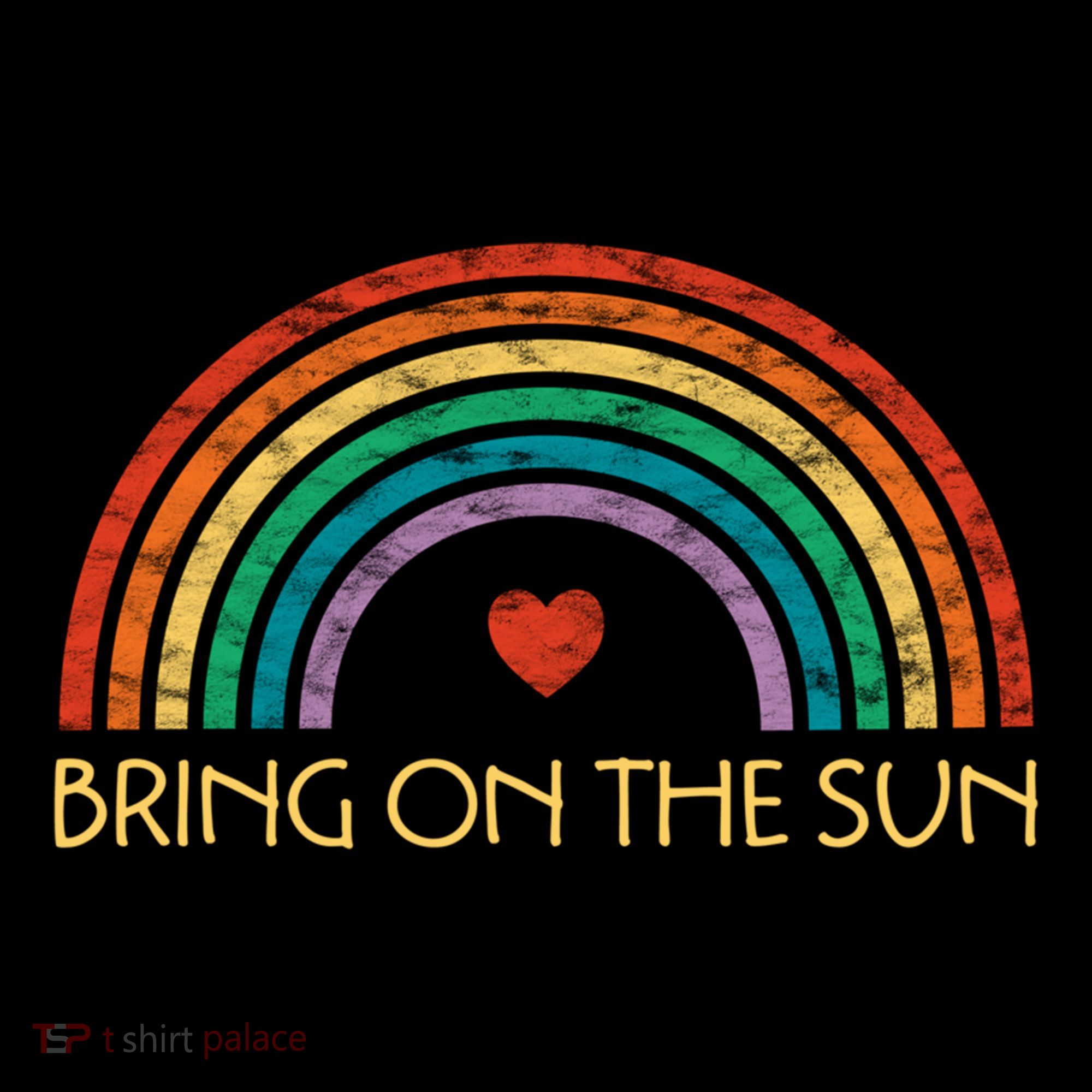 Bring On The Sun Cheerful Summer Sunshine Retro Rainbow Gift Women's Hoodie